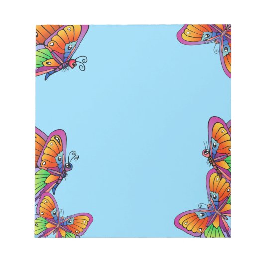 Schmetterlinge und Schmetterlinge Notizblock (Vorderseite)