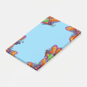 Schmetterlinge und Schmetterlinge Post-it Klebezettel (angewinkelt)