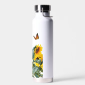 Schmetterlinge und Sonnenblumen Trinkflasche (Links)