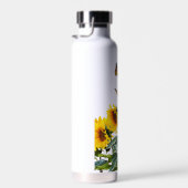 Schmetterlinge und Sonnenblumen Trinkflasche (Rechts)