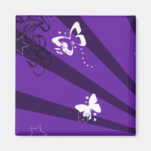 Schmetterlinge und Sterne 6 Magnet (Vorne)