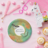 Schmetterlinge und Südwestfarben Quinceanera Pappteller (Party)