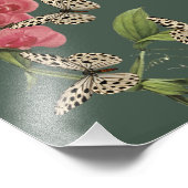 Schmetterlinge und süße Erbsen, Blume 8x10 Fotodruck (Ecke)