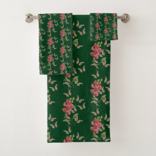 Schmetterlinge und süße Erbsen-Blume Badhandtuch Set