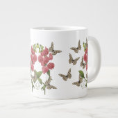 Schmetterlinge und süße Erbsen-Blume Jumbo-Tasse (Vorderseite Rechts)