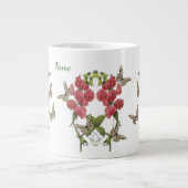 Schmetterlinge und süße Erbsen-Blume Jumbo-Tasse (Vorderseite)