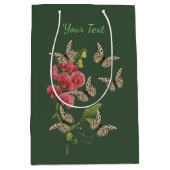 Schmetterlinge und süße Erbsen-Blume Personalisier Mittlere Geschenktüte (Vorderseite)
