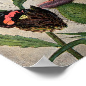 Schmetterlinge und Thistle Poster (Ecke)