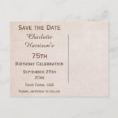 Schmetterlinge und Vintage Mandelblosse Save the D Ankündigungspostkarte (Rückseite)