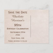 Schmetterlinge und Vintage Mandelblosse Save the D Ankündigungspostkarte (Rückseite)