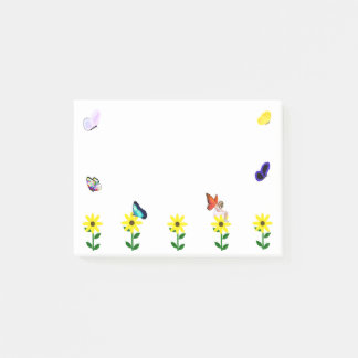 Schmetterlinge und weiche Post-it®-Notizen Post-it Klebezettel