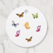 Schmetterlinge und Wildblumen Elegant 75. Geburtst Geschenkanhänger (Rückseite)