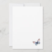 Schmetterlinge und Wildblumen Elegant 85. Geburtst Einladung (Rückseite)