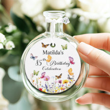 Schmetterlinge und Wildblumen Elegant 85. Geburtst