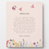 Schmetterlinge und Wildblumen Gebet für Kinder Fotoplatte (Vorderseite)