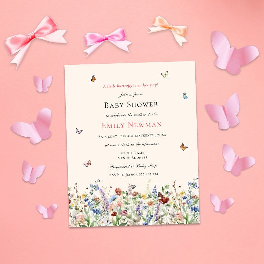 Schmetterlinge und Wildblumen Haushalt Kinderdusch