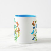 Schmetterlinge und Wildblumen Vintag botanisch Tasse (Zentrum)