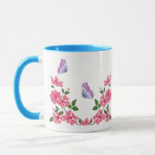 Schmetterlinge und wilde Rosen Tasse (Links)