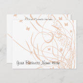 Schmetterlinge und Wirbel Blumengeschenkgutschein Postkarte (Vorne/Hinten)