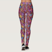 Schmetterlinge unter einem Mitternachtsmond Leggings (Rückseite)