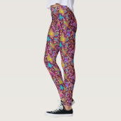 Schmetterlinge unter einem Mitternachtsmond Leggings (Links)