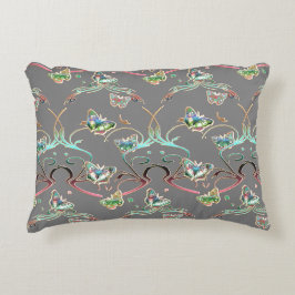 Schmetterlinge Verzierungen Grau  Dekokissen