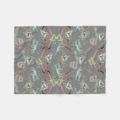 Schmetterlinge Verzierungen Grau Fleecedecke (Vorderseite (Horizontal))