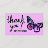 Schmetterlinge Vielen Dank für Ihre Bestellung QR- Visitenkarte (Vorderseite)