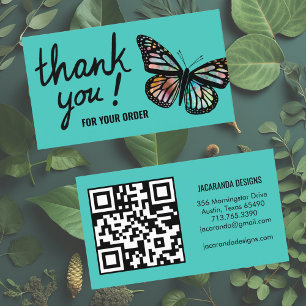 Schmetterlinge Vielen Dank für Ihre Bestellung QR- Visitenkarte