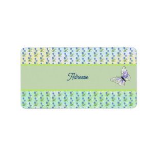 Schmetterlinge Vintag Adressaufkleber