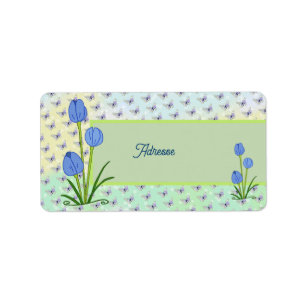 Schmetterlinge Vintag Adressaufkleber