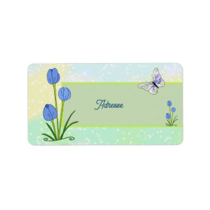 Schmetterlinge Vintag Adressaufkleber