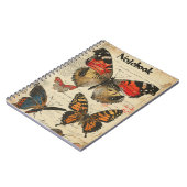 Schmetterlinge Vintag Notizblock (Linke Seite)