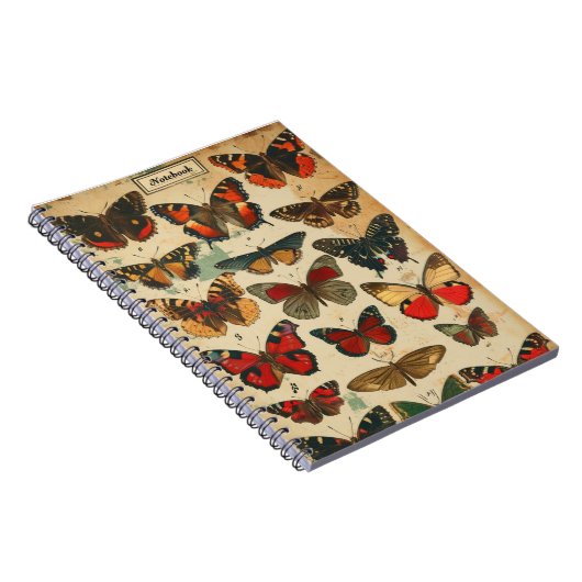 Schmetterlinge Vintag Notizblock (Rechte Seite)