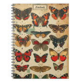 Schmetterlinge Vintag Notizblock (Vorderseite)