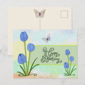 Schmetterlinge Vintag Postkarte (Vorne/Hinten)