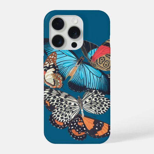 Schmetterlinge Vintage iPhone Hülle (Rückseite)