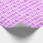 Schmetterlinge, violett, lila und orchid geschenkpapier (Ecke)