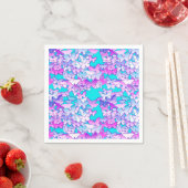 Schmetterlinge, violett und türkis serviette (Beispiel)