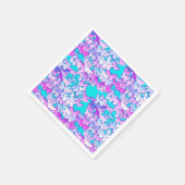 Schmetterlinge, violett und türkis serviette (Ecke)