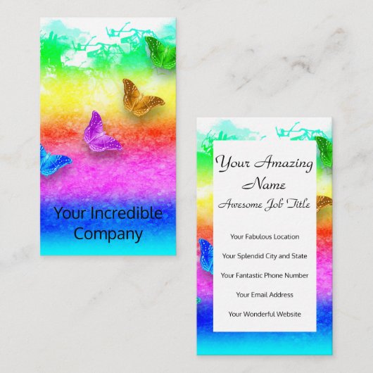 Schmetterlinge Visitenkarte (Vorne/Hinten)