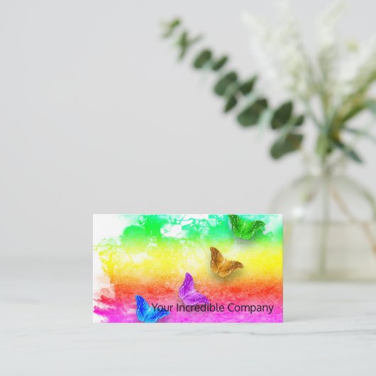 Schmetterlinge Visitenkarte (Stehend Vorderseite)