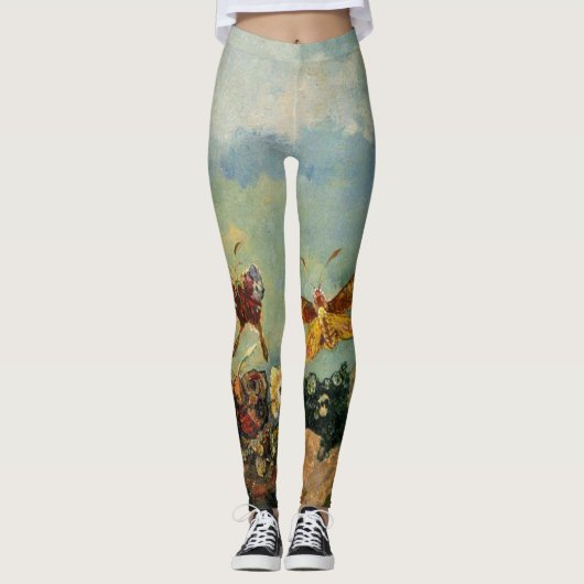 Schmetterlinge von Odilon Redon Leggings (Vorderseite)