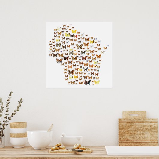 Schmetterlinge von Wisconsin Poster (Küche)