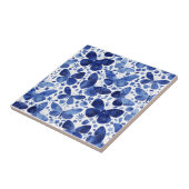 Schmetterlinge Wasserfarbe Blau Fliese (Seite)