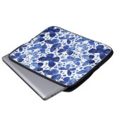 Schmetterlinge Wasserfarbe Blau Laptop Sieb Laptopschutzhülle (Vorne Knopf)