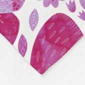 Schmetterlinge Wasserfarbe Magenta Rosa Fleecedecke (Ecke)