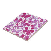 Schmetterlinge Wasserfarbe Magenta Rosa Fliese (Seite)