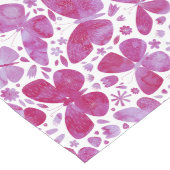 Schmetterlinge Wasserfarbe Magenta Rosa Großer Tischläufer (Ecke)