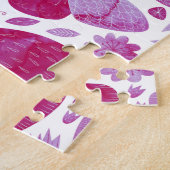 Schmetterlinge Wasserfarbe Magenta Rosa Puzzle (Seite)